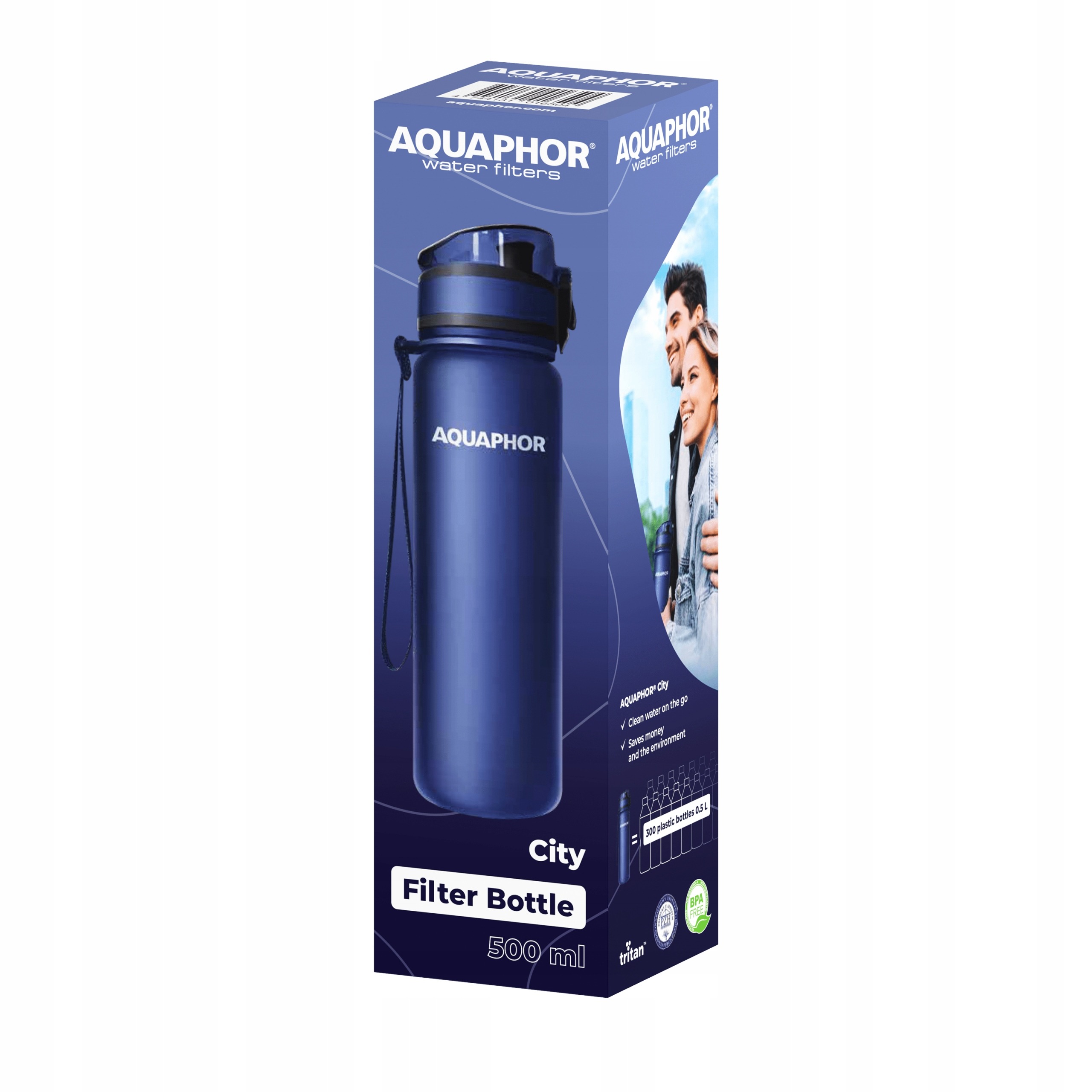 Butelka filtrująca Aquaphor City 0,5 l granatowa