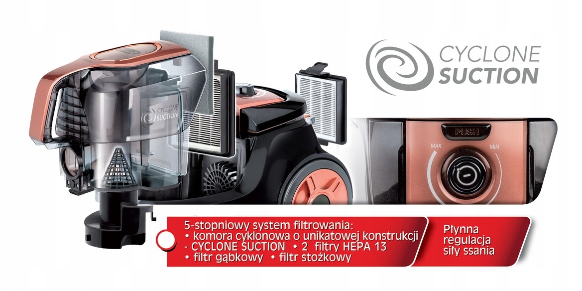 Odkurzacz bezworkowy cyklonowy MPM MOD