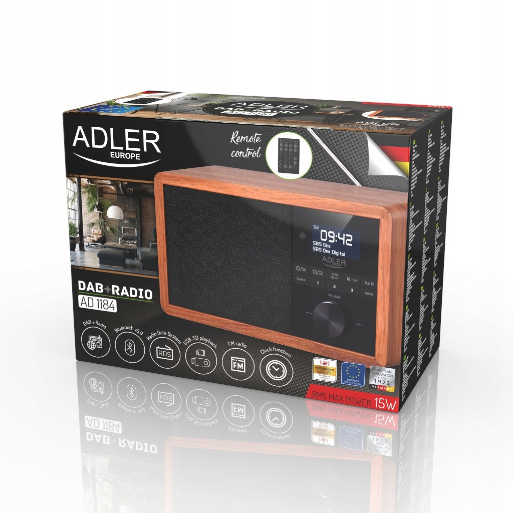 Radio sieciowe FM Adler AD1184