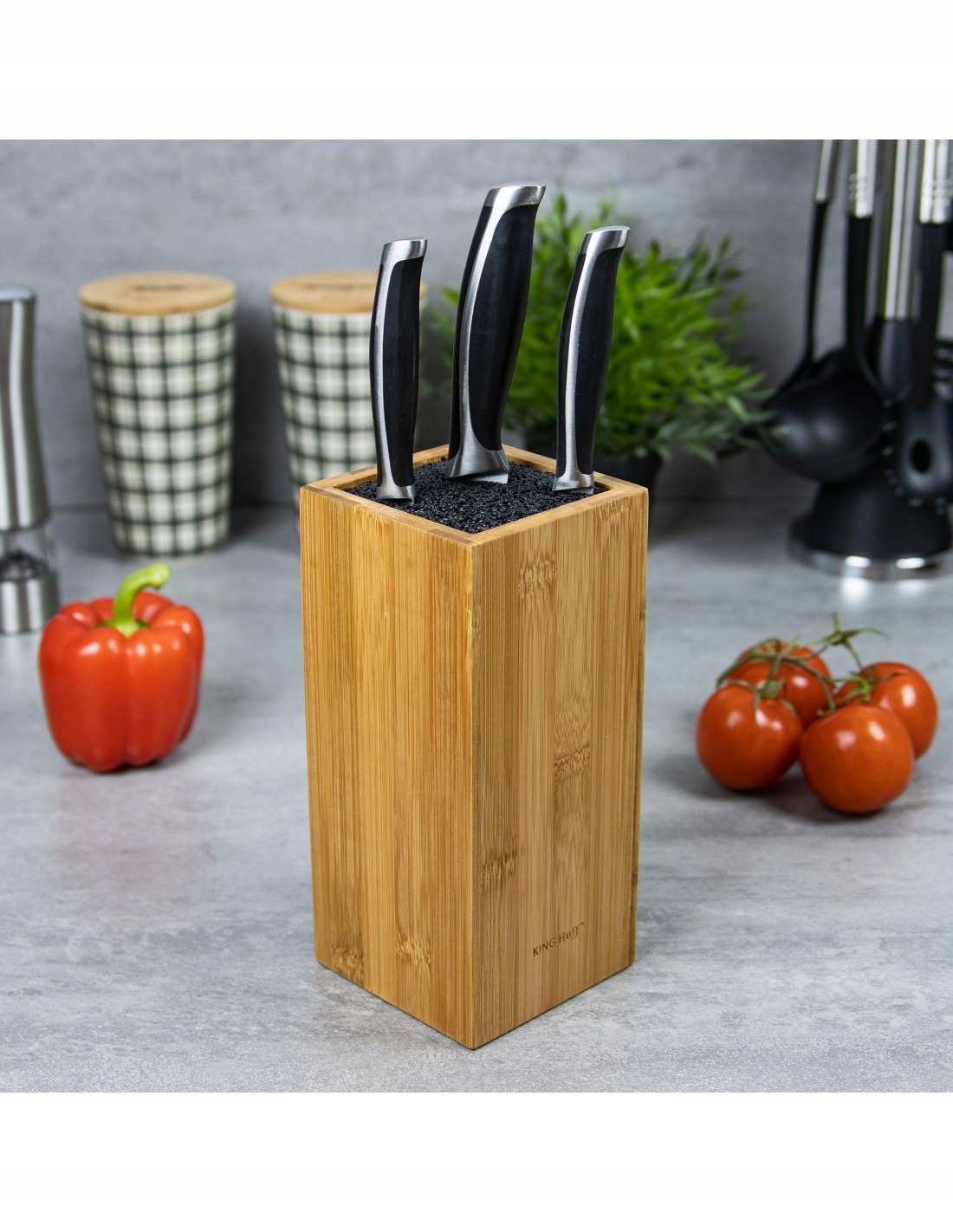 Bambusowy blok STOJAK na noże 1558