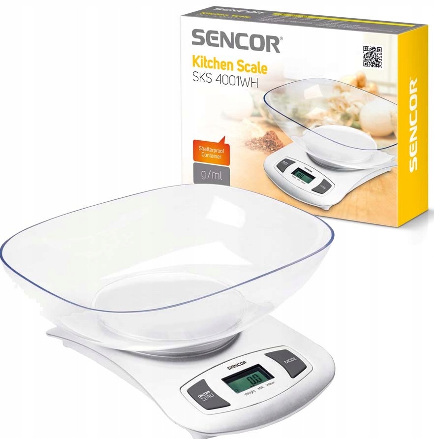 Waga kuchenna z misą 2l Sencor 5kg SKS4001WH