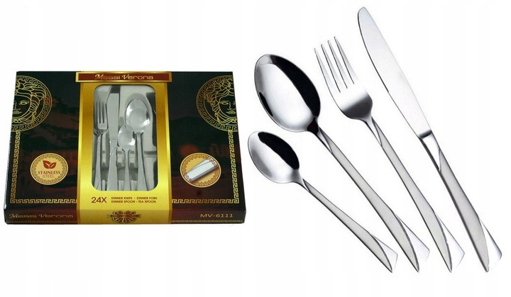 Zestaw SZTUĆCÓW MESSI VERONA Sztućce 24el WZORY