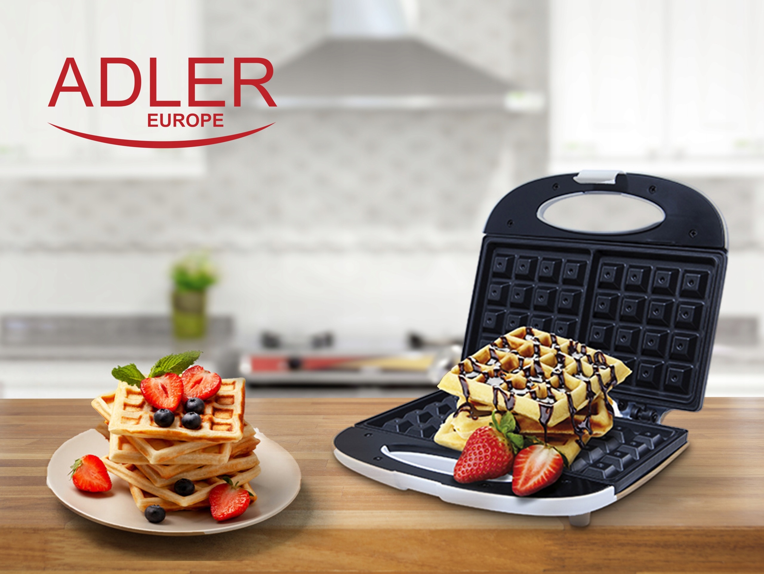 GOFROWNICA 2 CHRUPIĄCE GOFRY OPIEKACZ 700W AD311