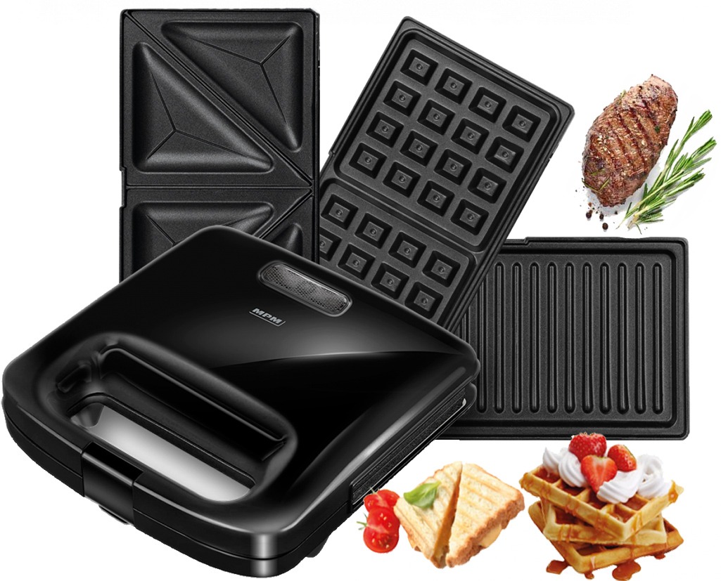 Opiekacz DO KANAPEK 3w1 GOFROWNICA GRILL SANDWICH