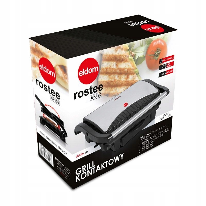 Kontaktowy składany grill elektryczny Eldom GK120