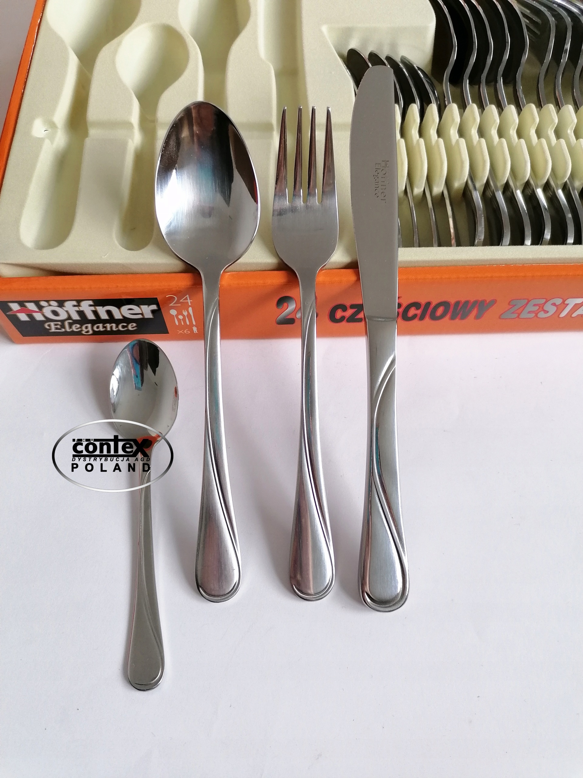 HOFFNER SZTUĆCE 48EL ZESTAW NA 12 OSÓB SATYNA