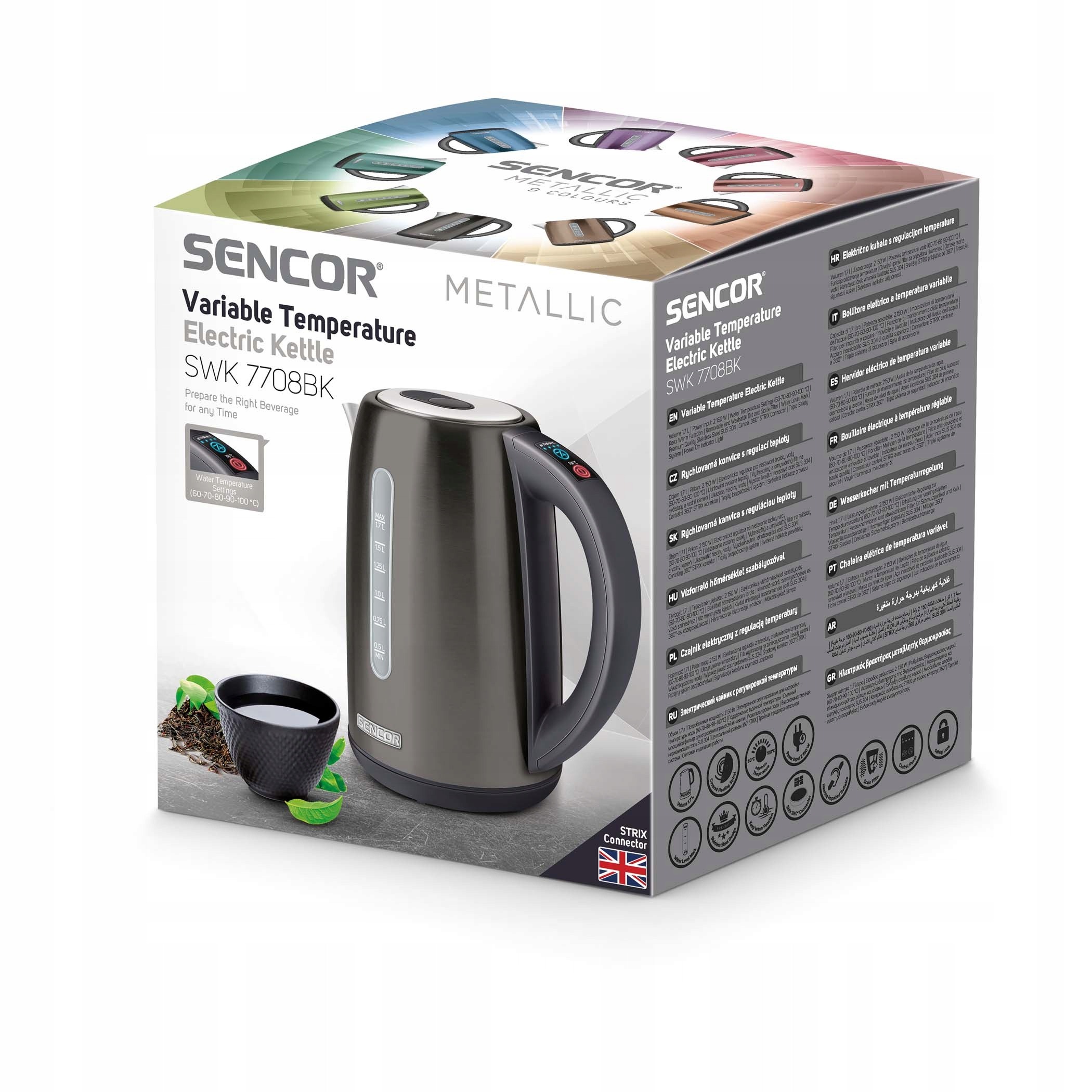 Czajnik Z Regulacją Temperatury Sencor SWK7708BK