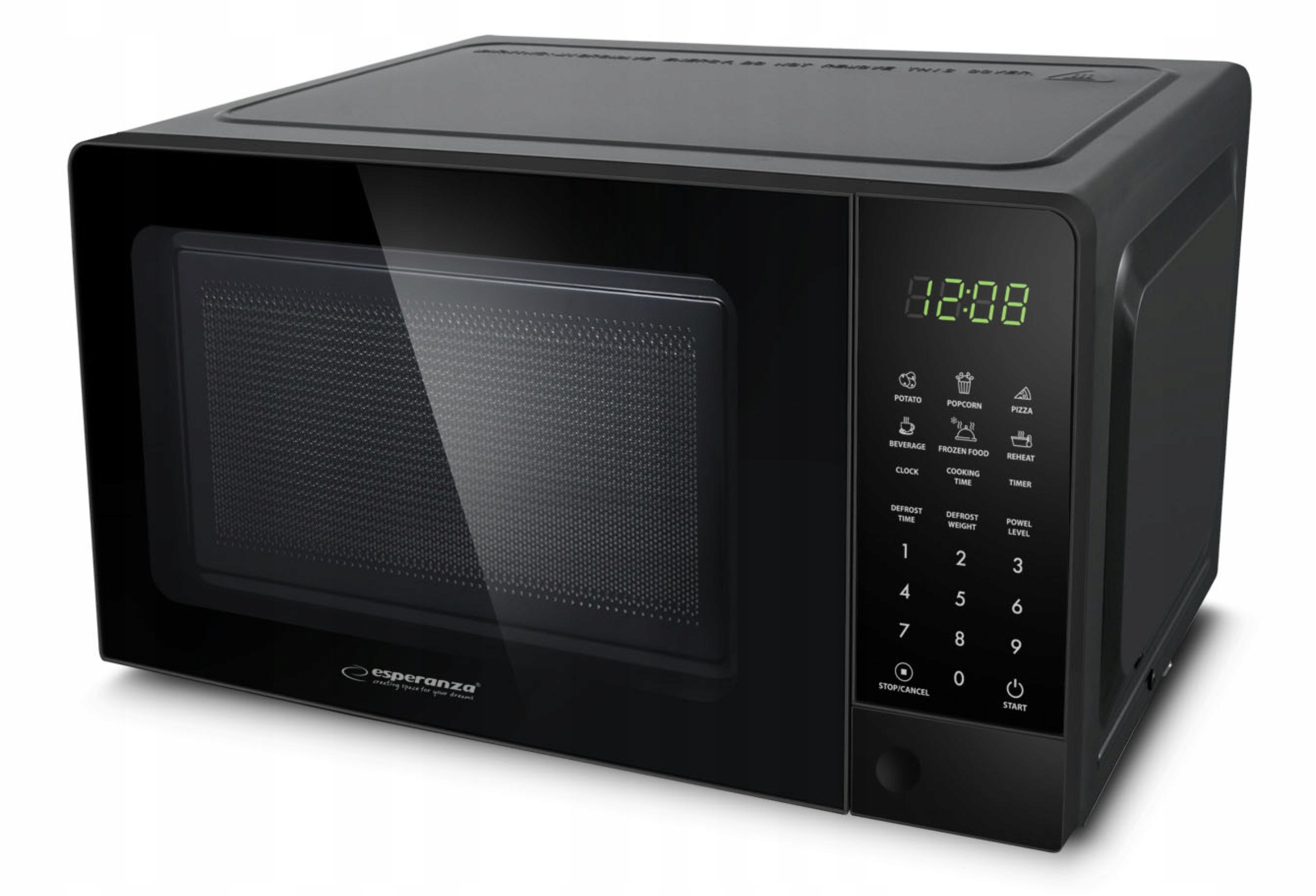 Kuchenka mikrofalowa wolnostojąca Esperanza Horneado CZARNA