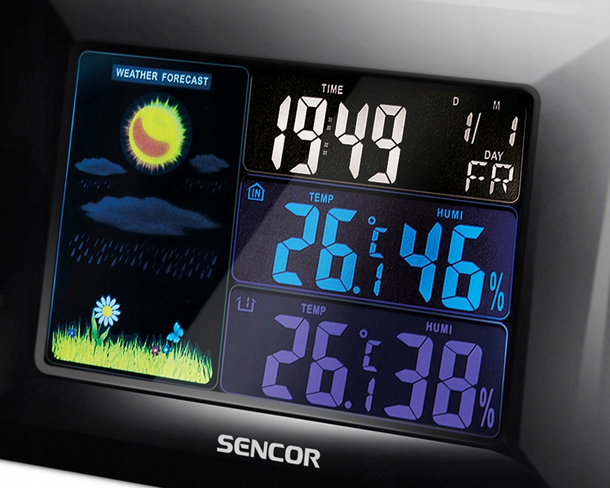 Stacja pogody Sencor SWS4250 termometr budzik LCD