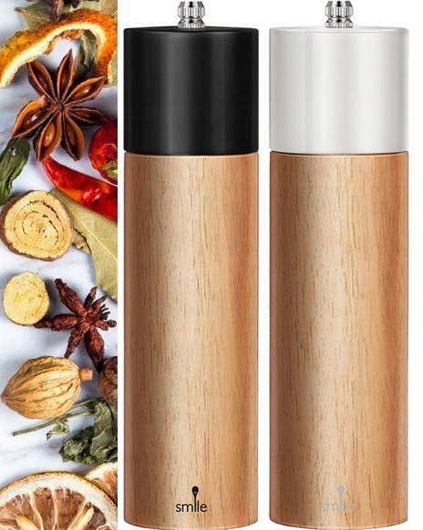 MŁYNEK RĘCZNY PIEPRZ SÓL MPM SMP7 2 SZTUKI DREWNO