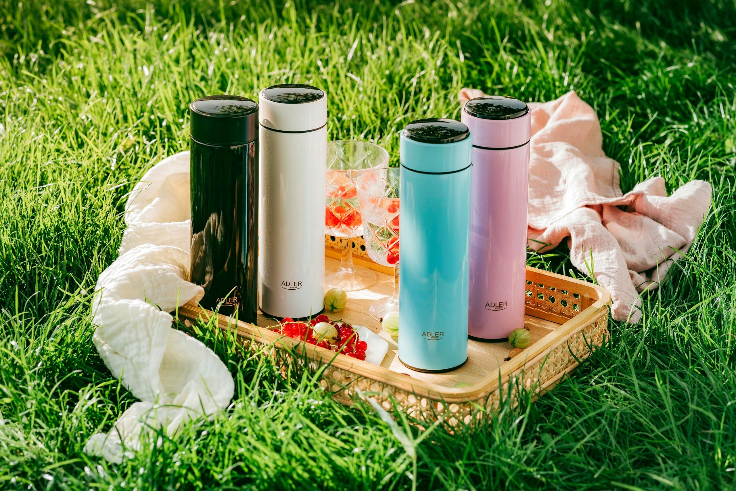 KUBEK TERMICZNY TERMOS 473ml LED Z TEMPERATURĄ NA KAWĘ HERBATĘ DO SAMOCHODU