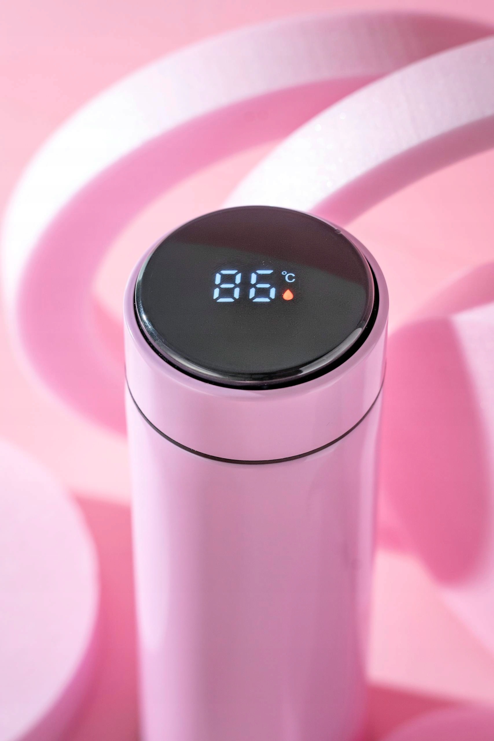 KUBEK TERMICZNY TERMOS 473ml LED Z TEMPERATURĄ NA KAWĘ HERBATĘ DO SAMOCHODU