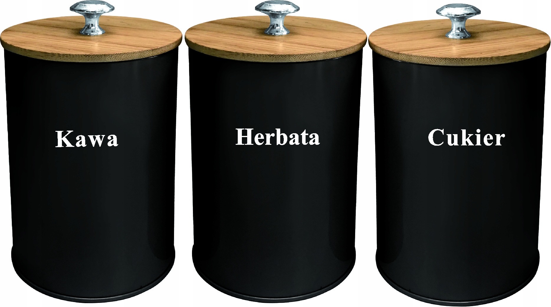 POJEMNIKI KUCHENNE ZESTAW CUKIER HERBATA KAWA 2648