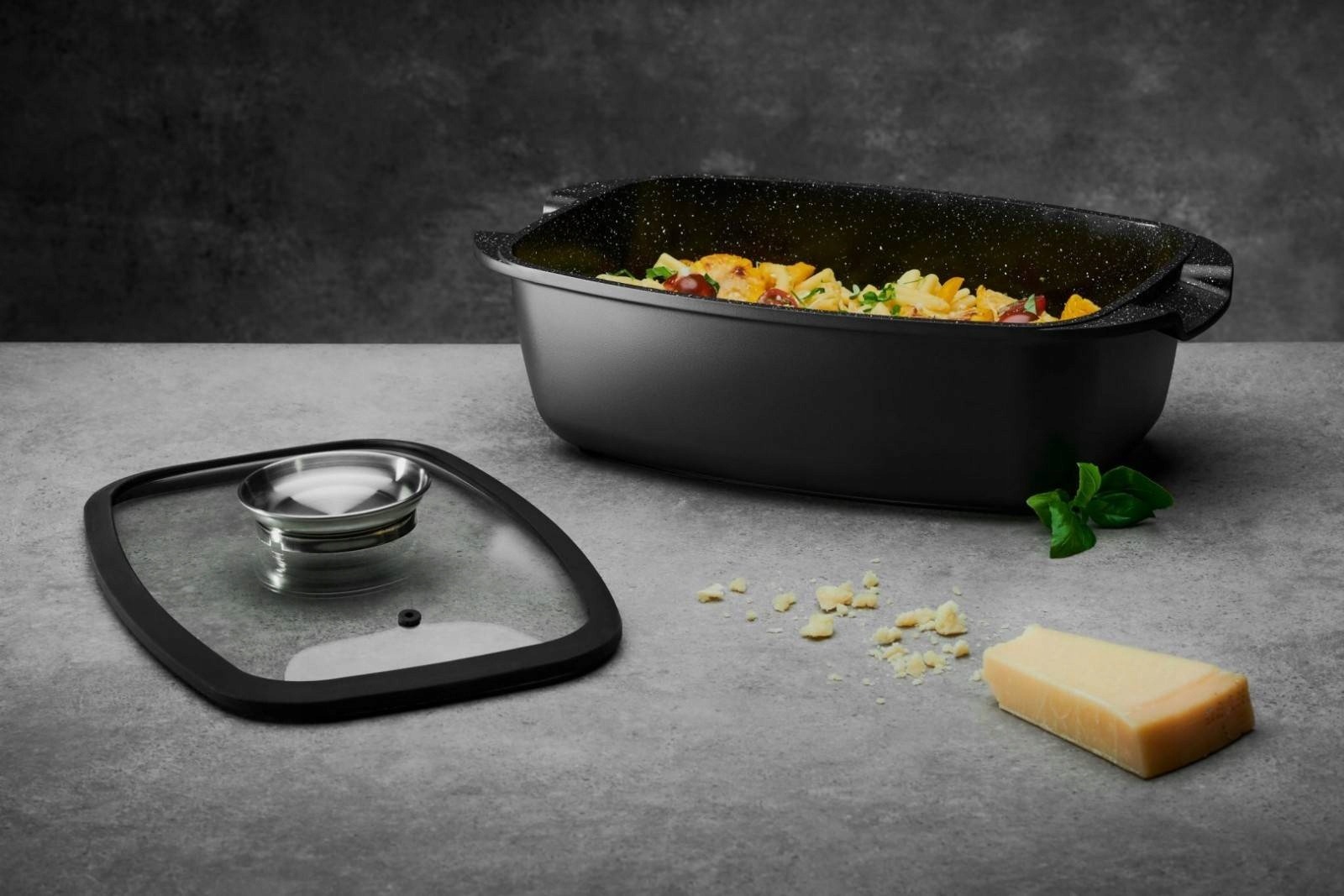 GERLACH GRANITEX Brytfanna 32 cm pokrywka INDUKCJA