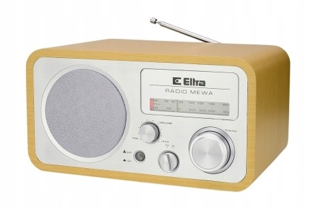 RADIO KUCHENNE RETRO SIECIOWE DREWNO JASNE