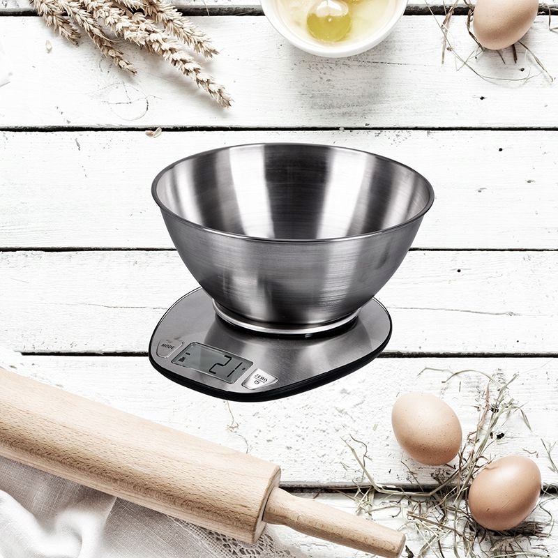 ELEKTRONICZNA WAGA KUCHENNA Z MISĄ STALOWA