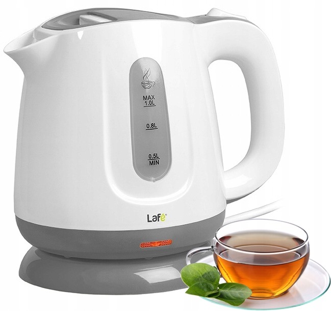 CZAJNIK ELEKTRYCZNY BEZPRZEWODOWY 1L SZARY BIAŁY