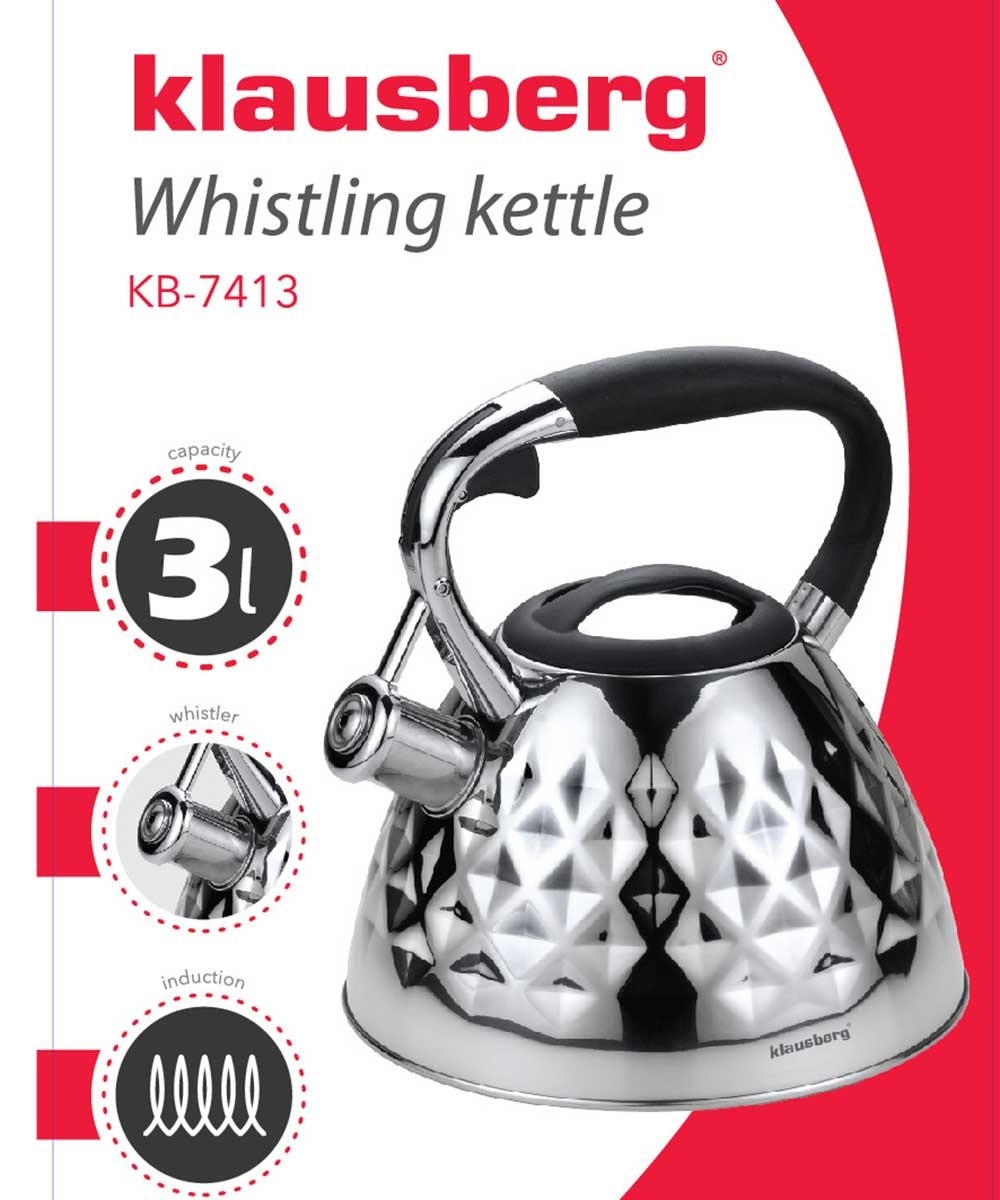 Czajnik indukcja KLAUSBERG 3L INOX|KB 7413