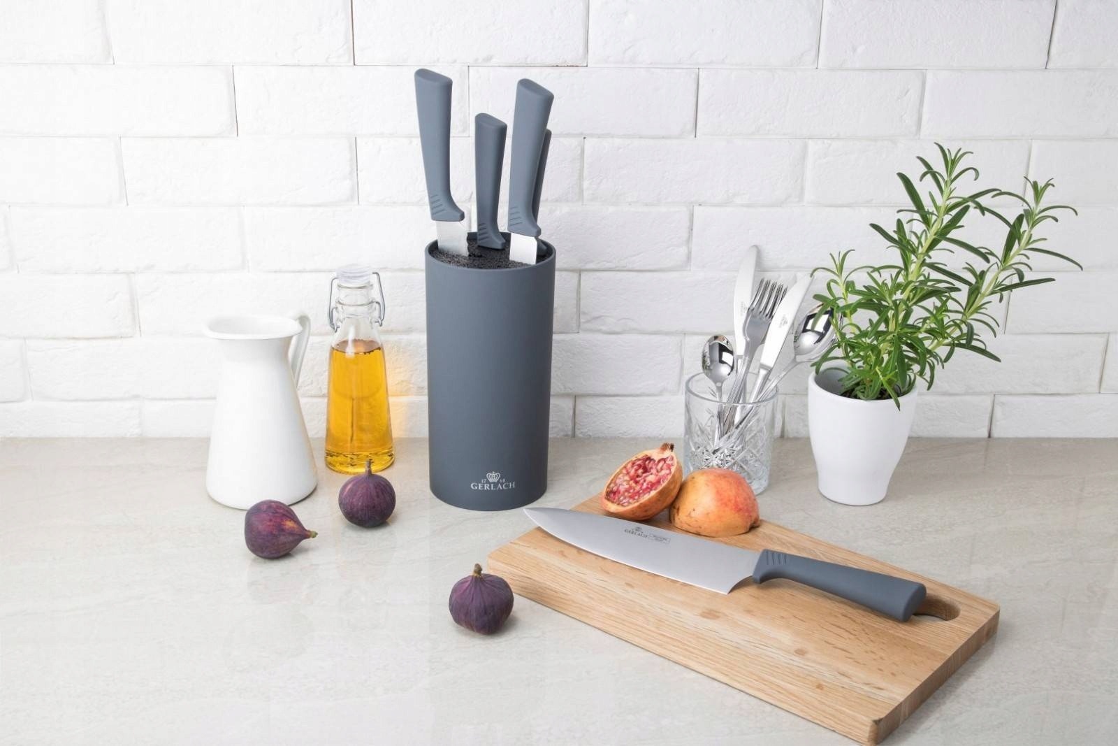 Gerlach Zestaw noży w bloku SMART GREY