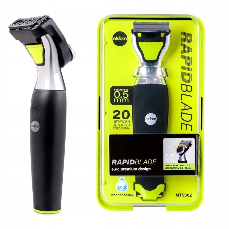 Trymer ELDOM MT500Z Rapidblade stal nierdzewna DO GOLENIA ZAROSTU I BRODY