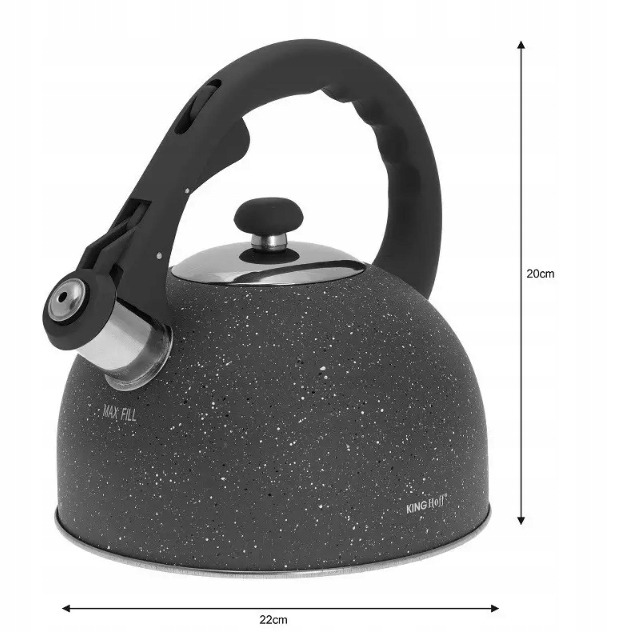CZAJNIK 2,7L STALOWY INDUKCJA GAZ MARMURKOWY 1408