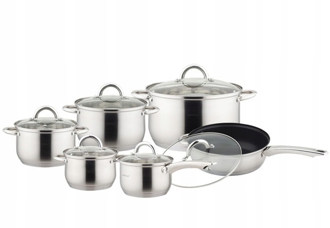 Garnki stalowe KingHoff KH4450 zestaw indukcja