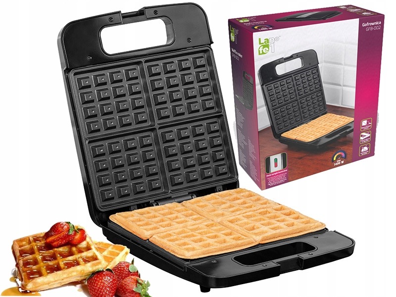 Gofrownica Lafe GFB002 1400W prostokąt termostat