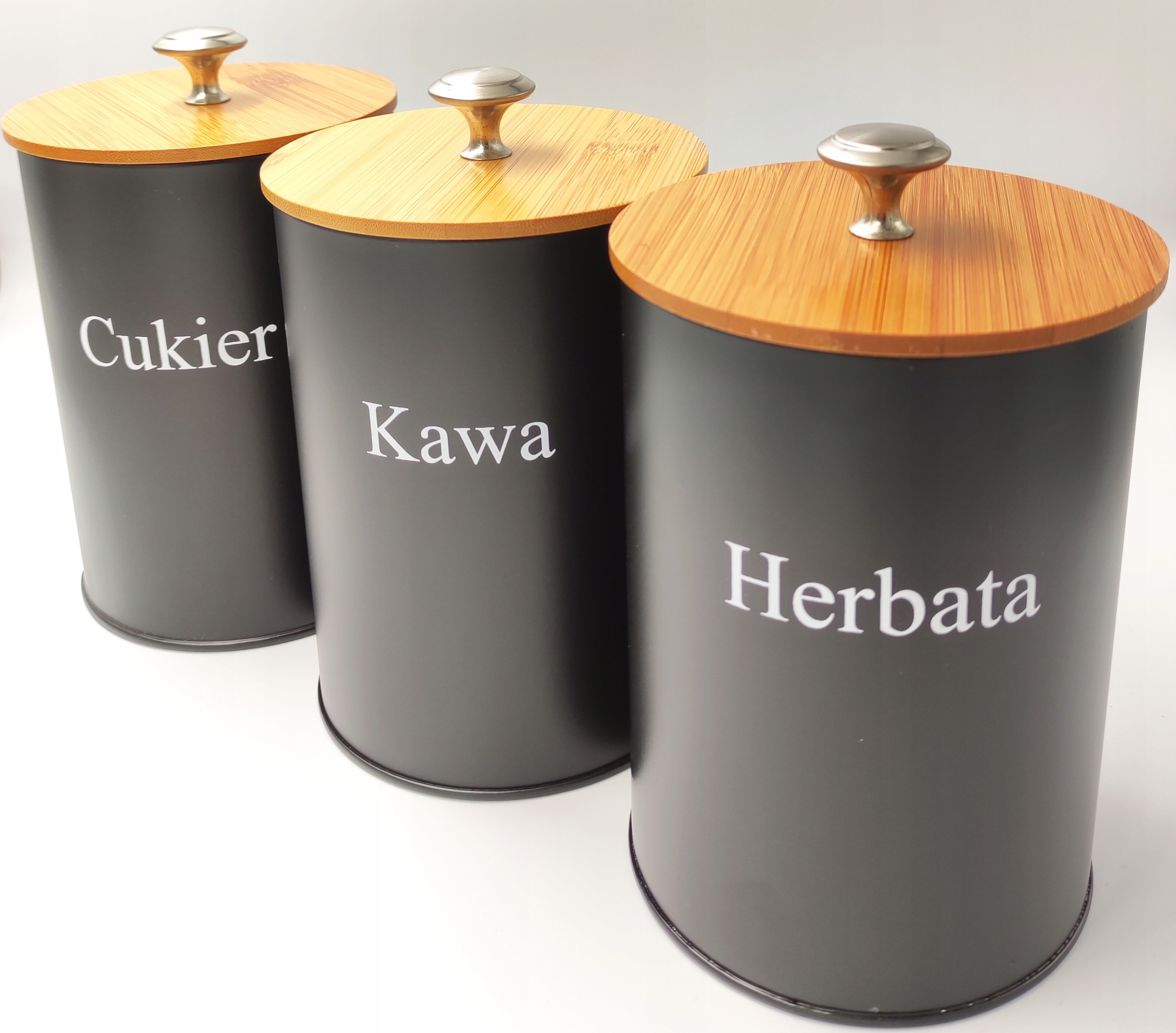 POJEMNIKI KUCHENNE ZESTAW CUKIER HERBATA KAWA 2648