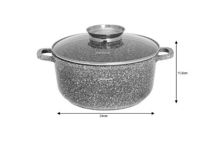 GARNEK GRANITOWY Z POKRYWĄ indukcja 2,3L 7520 SZAR