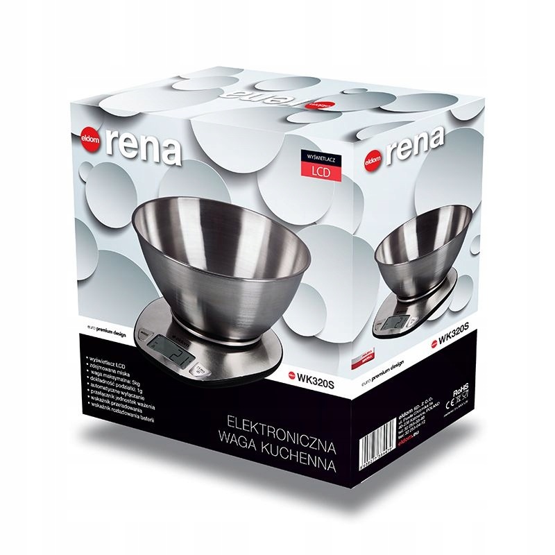 ELEKTRONICZNA WAGA KUCHENNA Z MISĄ STALOWA