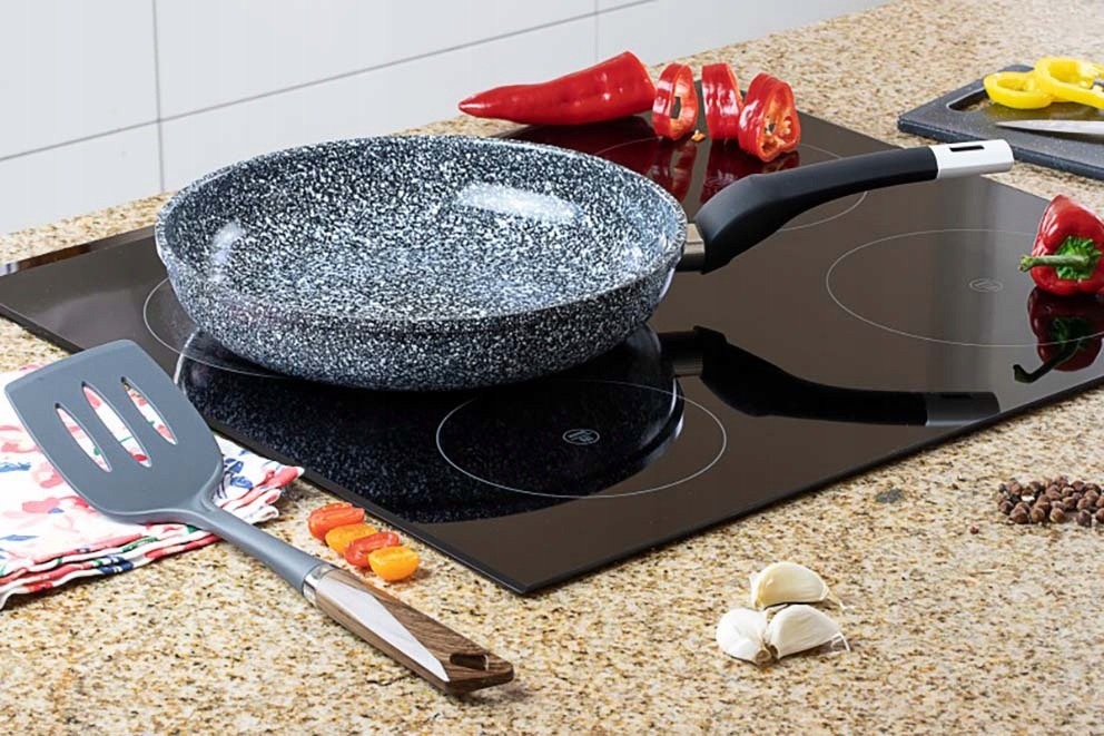 Patelnia GRANITOWA MARMURKOWA INDUKCJA GAZ 30CM