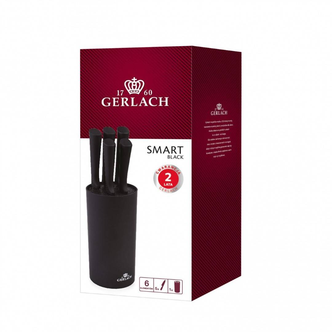 Gerlach Zestaw noży w bloku SMART BLACK