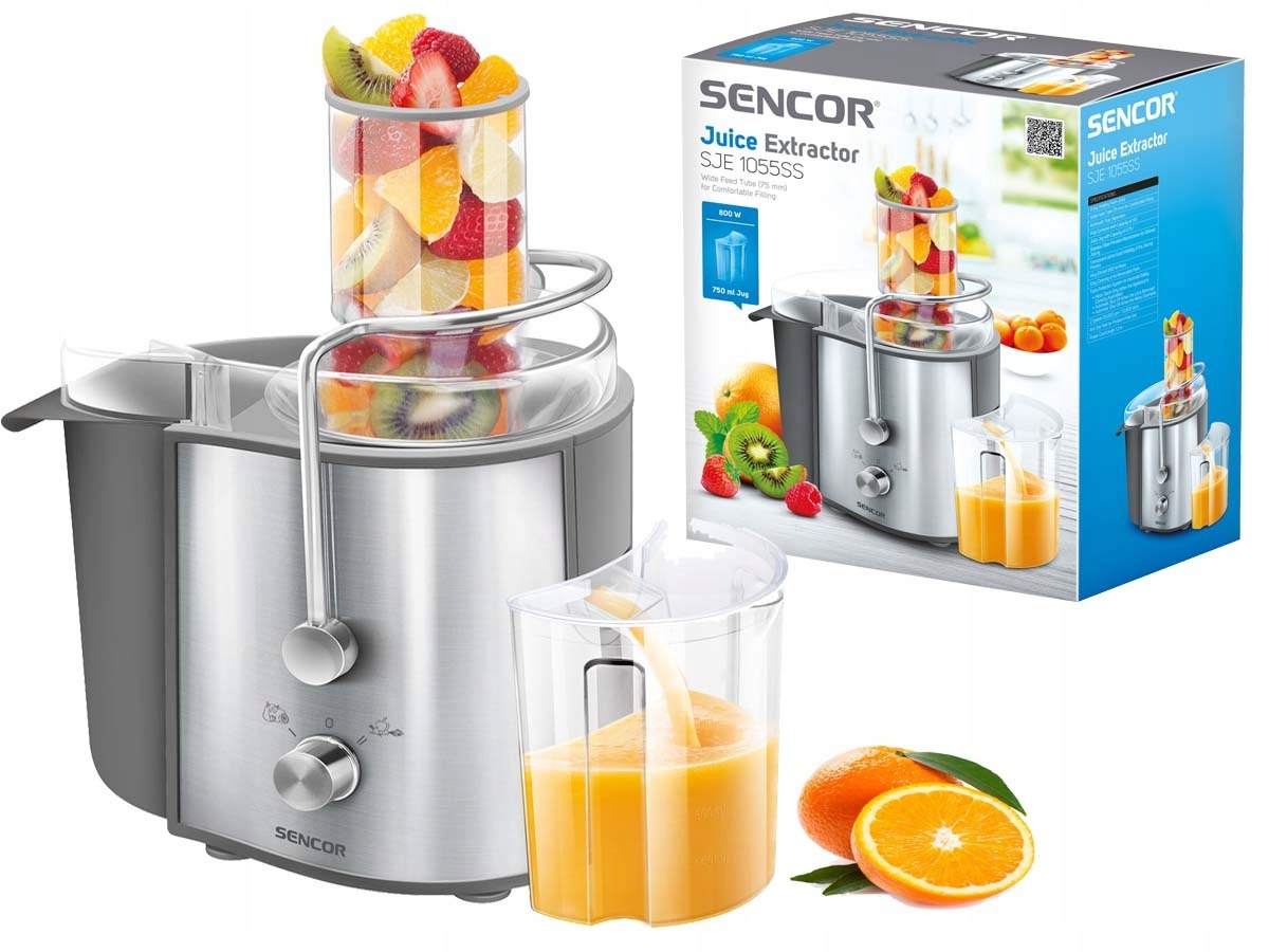 Sokowirówka Sencor SJE1055SS 800W 12600obrotów/min