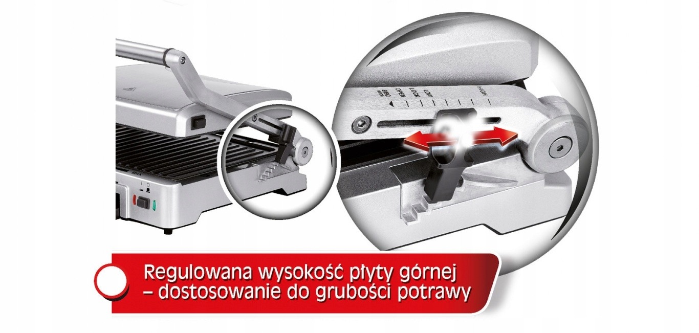 Kontaktowy grill elektryczny MPM MGR10 M srebrny