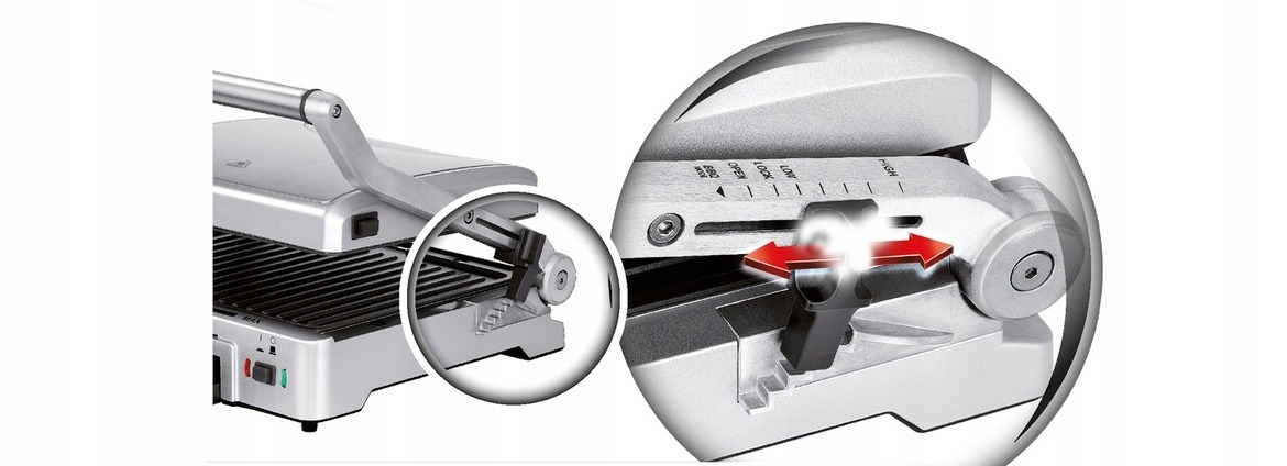 Kontaktowy grill elektryczny MPM MGR10 M srebrny