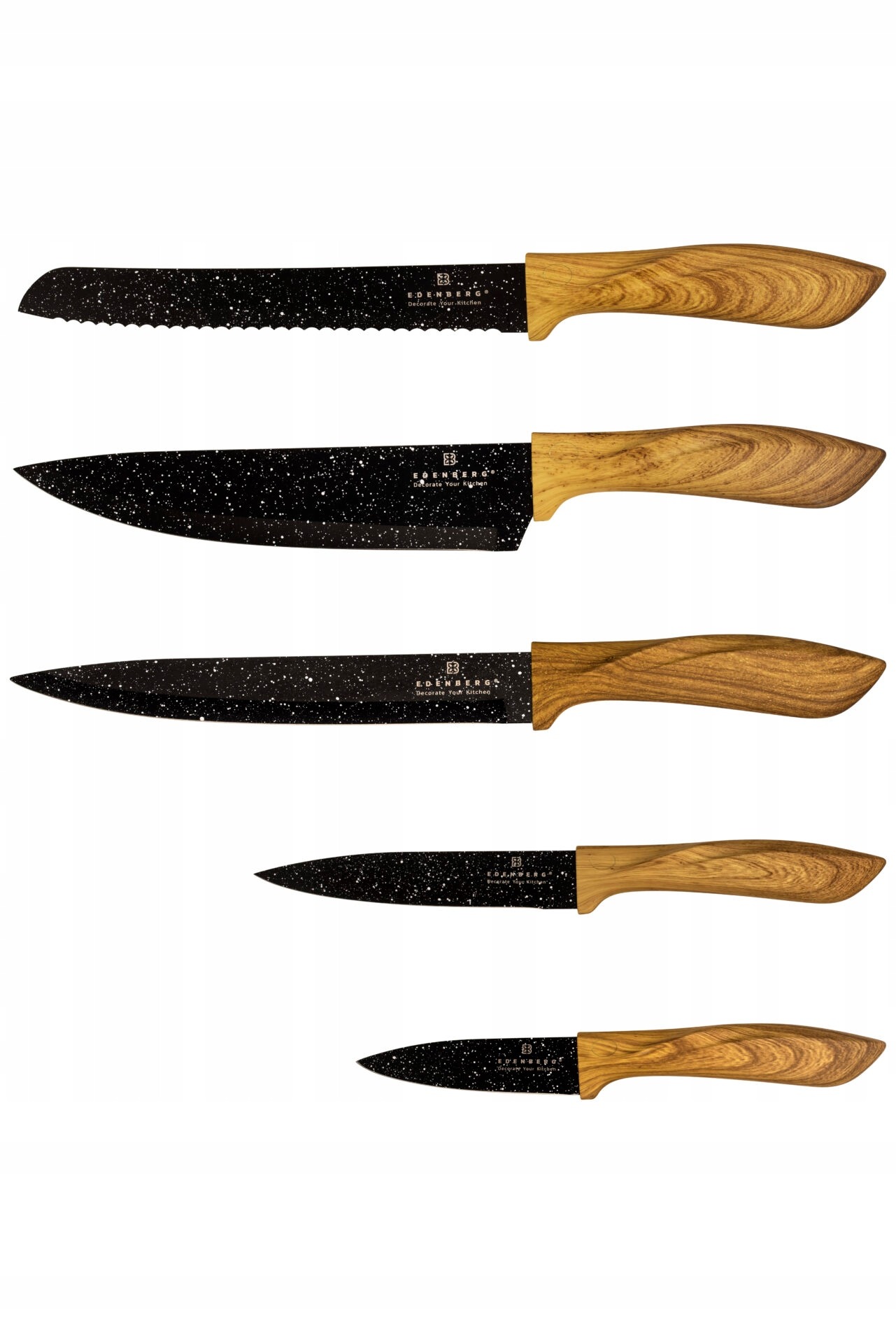 Komplet noży z listwą magnetyczną Edenberg eb 5 szt.