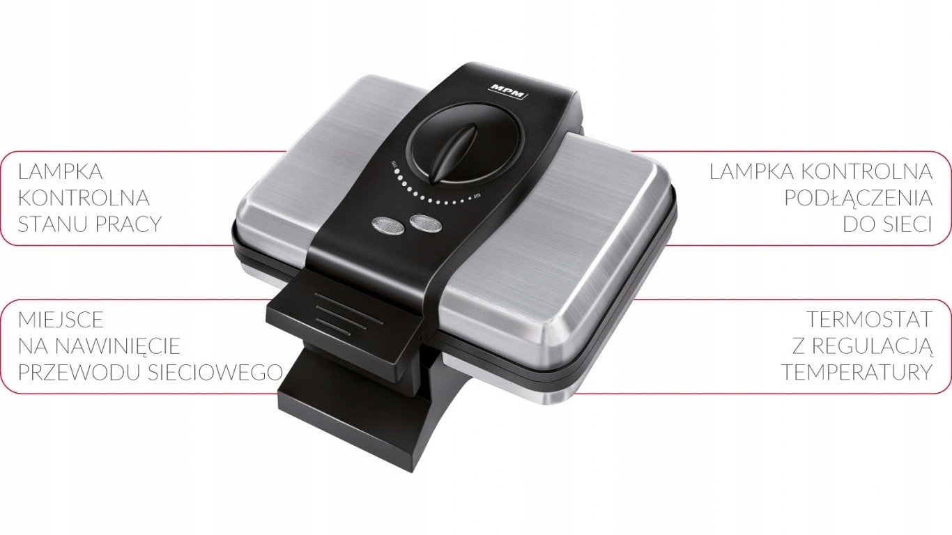 Gofrownica MPM S633G 1200W MOCNA