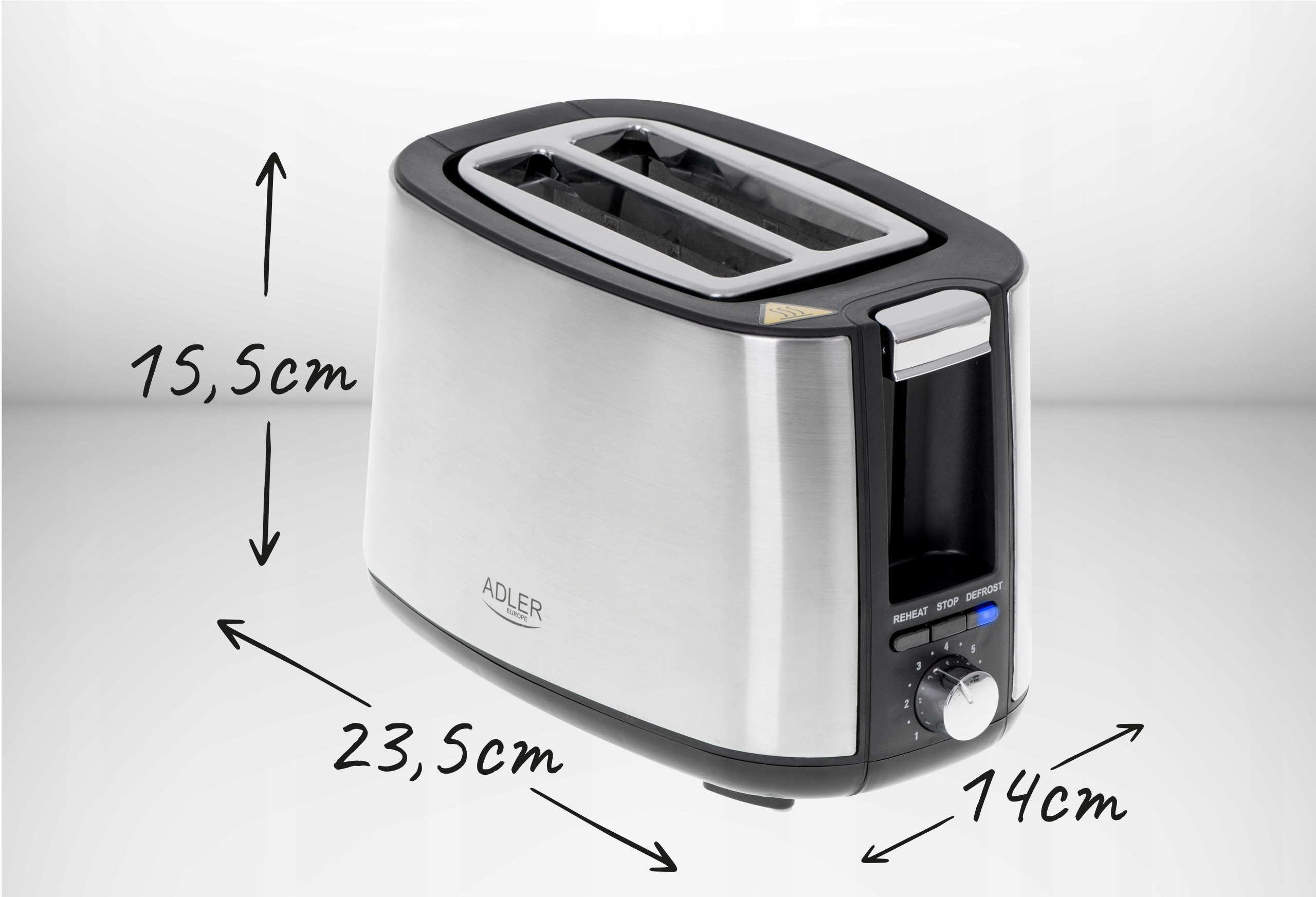 TOSTER OPIEKACZ REGULACJA OPIEKANIA 900W ADLER3214