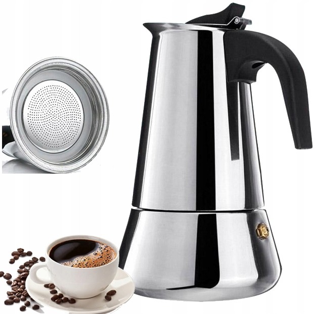 KAWIARKA Zaparzacz Kawy 6 Indukcja GAZ STALOWY