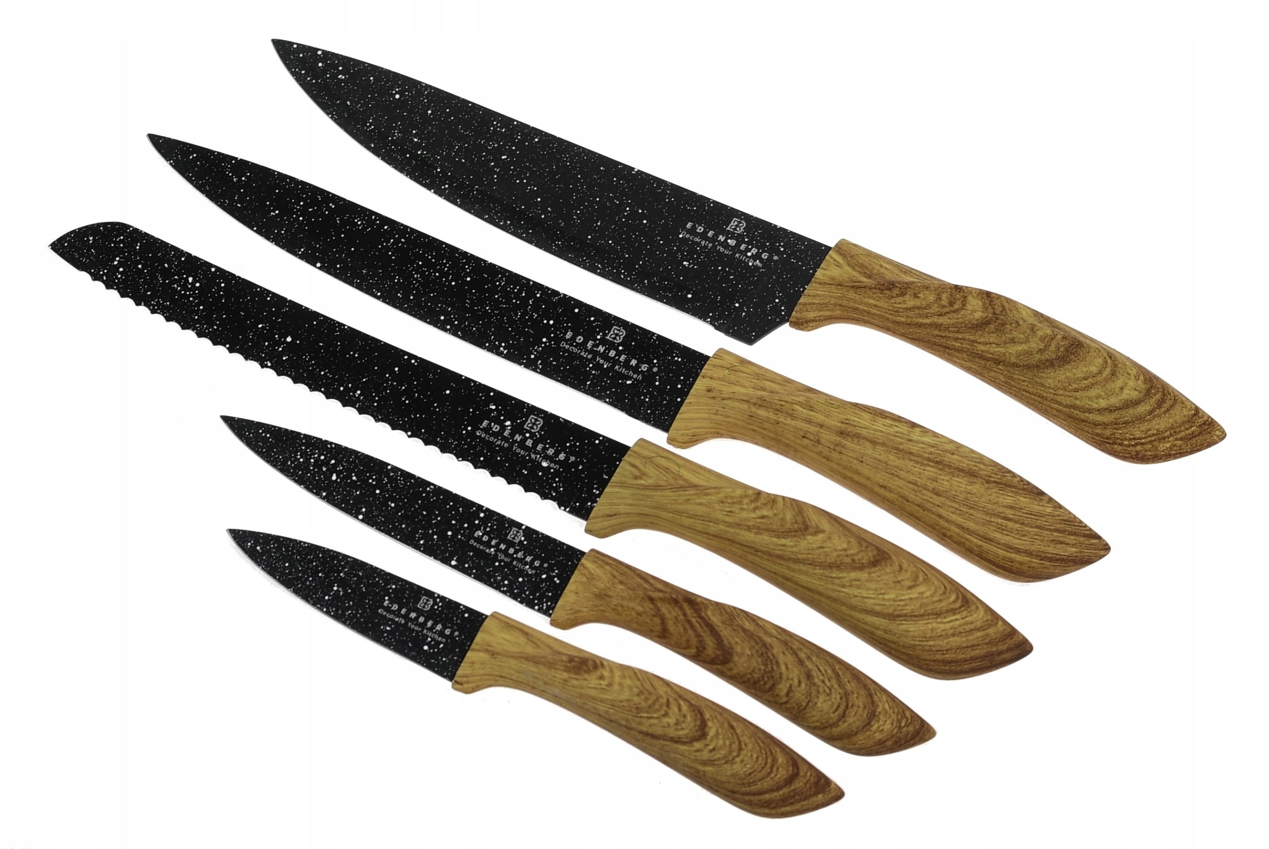 Komplet noży z listwą magnetyczną Edenberg eb 5 szt.