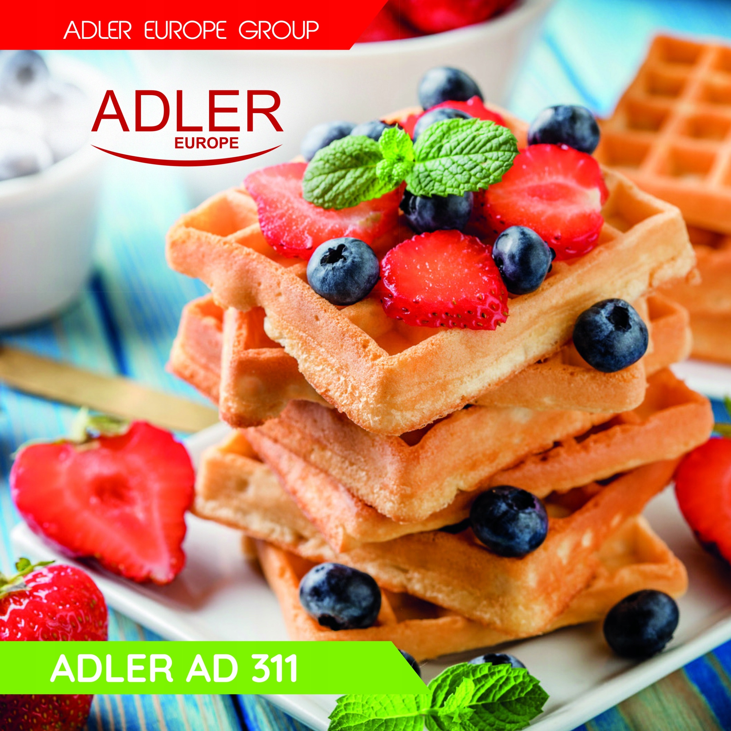 GOFROWNICA 2 CHRUPIĄCE GOFRY OPIEKACZ 700W AD311