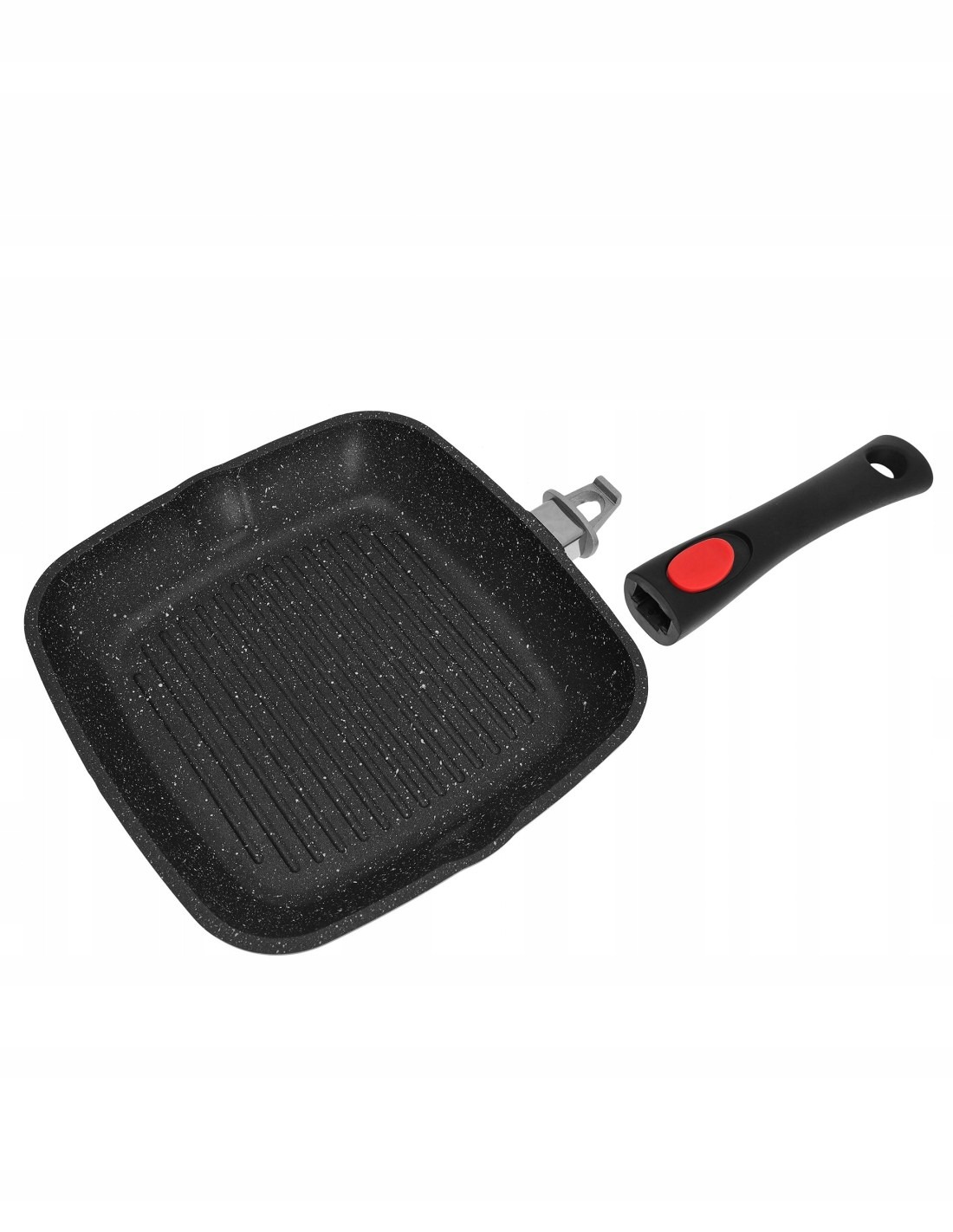 Patelnia Grillowa KAMIENNA z Pokrywką 28 INDUKCJA