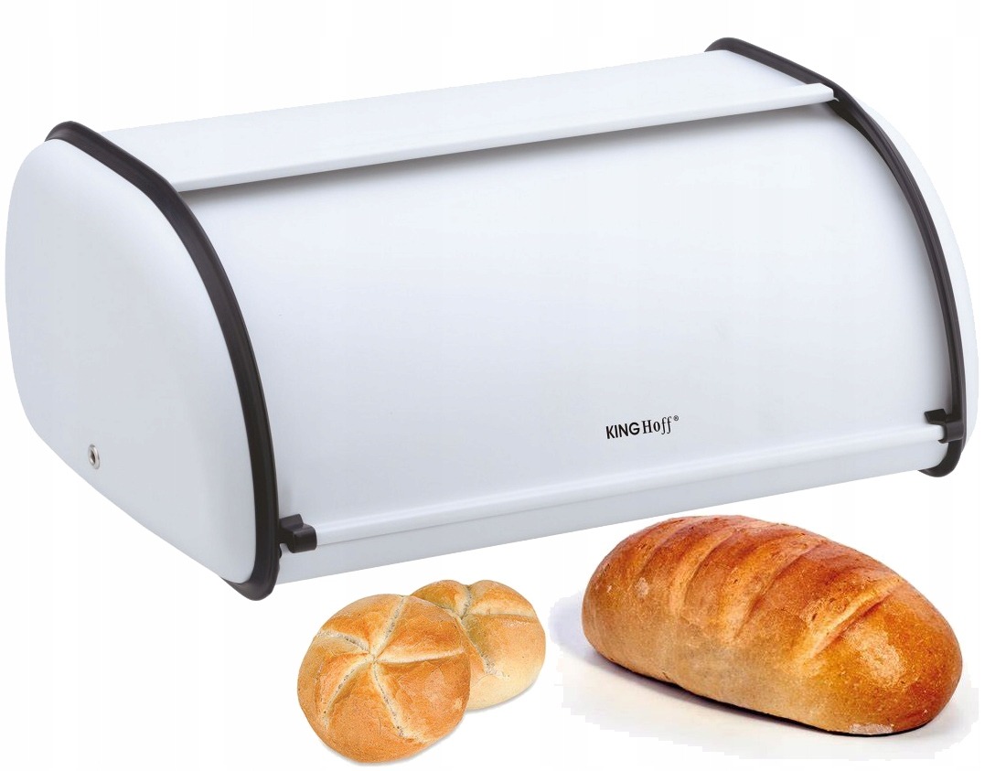CHLEBAK POJEMNIK NA PIECZYWO STALOWY biały