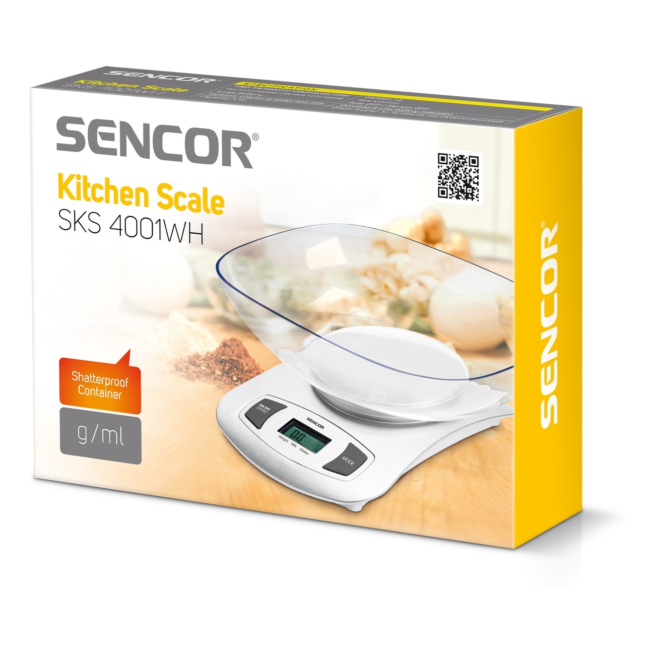 Waga kuchenna z misą 2l Sencor 5kg SKS4001WH