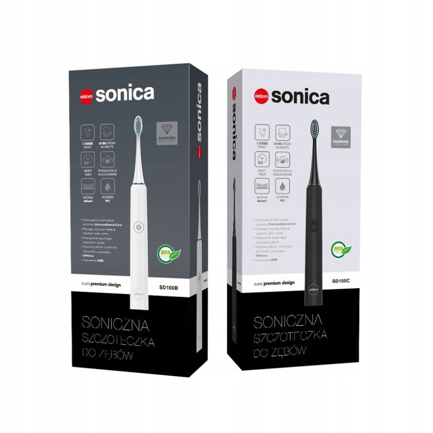 Soniczna szczoteczka do zębów ELDOM SD100 czarna