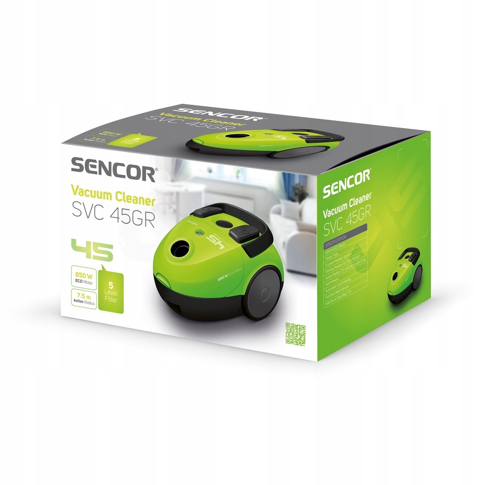 Odkurzacz workowy Sencor SVC45GR