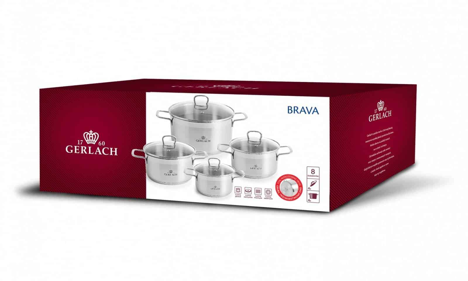 Zestaw garnków Gerlach Brava Classic 8 el