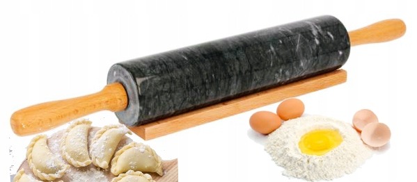 MARMUROWY WAŁEK KUCHENNY DO CIASTA PODSTAWKA 46CM