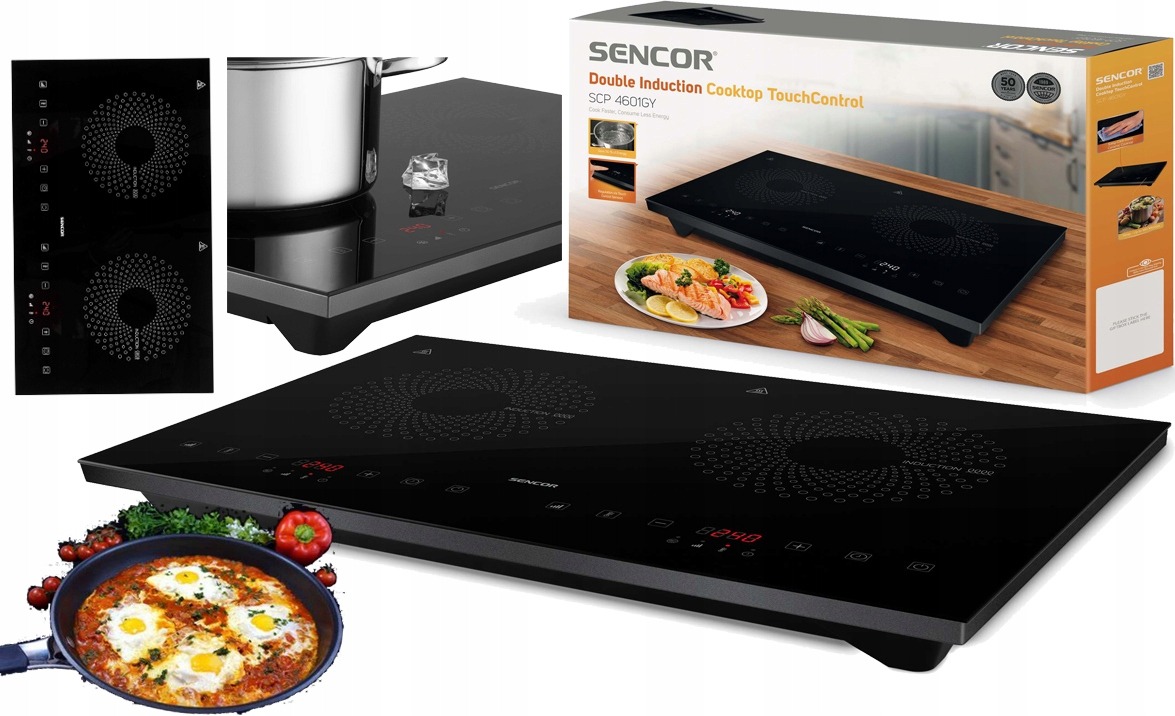 KUCHENKA ELEKTRYCZNA CERAMICZNA 2 PALNIKOWA BLACK