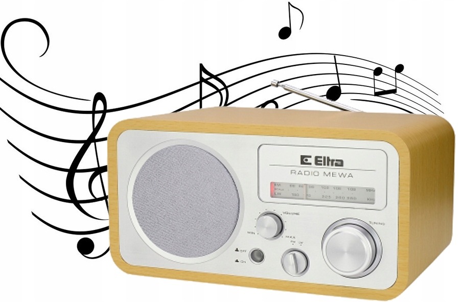 RADIO KUCHENNE RETRO SIECIOWE DREWNO JASNE
